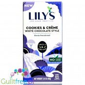 Lily's Sweets White Chocolate Cookies & Crème - keto biała czekolada bez cukru ze stewią z ciasteczkami