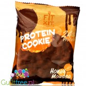 FitKit Protein Cookie Honey Mousse - ciastko proteinowe bez cukru w polewie czekoladowej