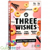 Three Wishes Grain Free Cereal, Cinnamon - niskowęglowodanowe płatki śniadaniowe bez glutenu, z monk fruit
