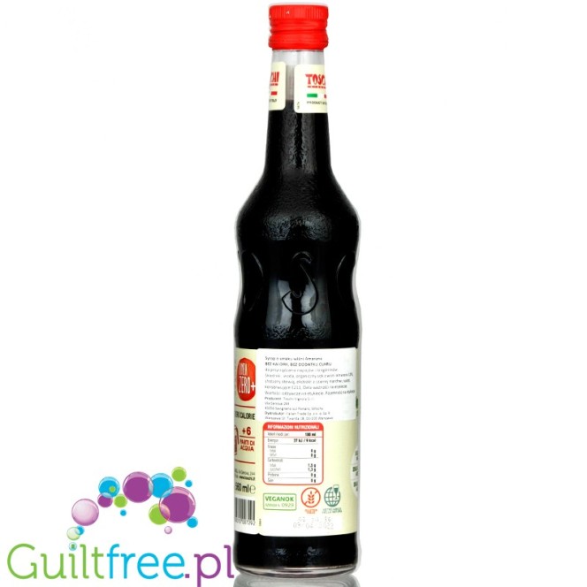 Toschi Amarena Linea Zero Plus - Italian concentrated syrup, Black Cherry