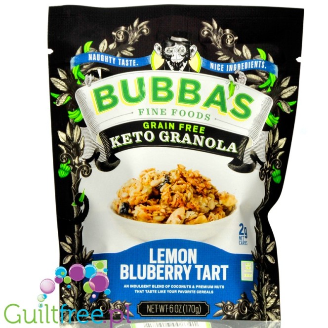 Bubba's Fine Foods Keto Granola, Lemon Blueberry Tart