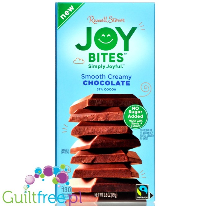 Russell Stover No Sugar Added Joy Bites, Smooth Creamy Milk Chocolate, 37% Cocoa