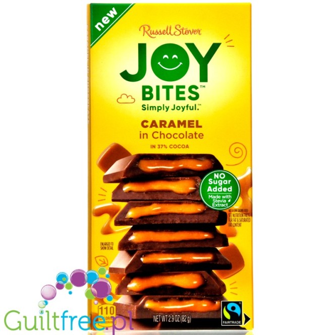 Russell Stover No Sugar Added Joy Bites, Caramel in Milk Chocolate, 37% Cocoa