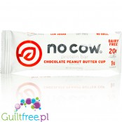 No Cow Chocolate Peanut Butter Cup - vegan keto chocolate dipped protein bar