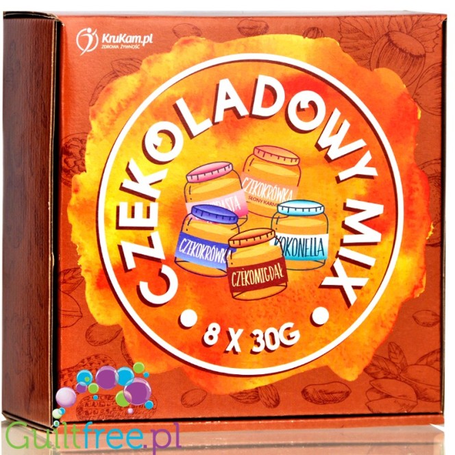 Krukam Sampler Box - 8 different chocolate spreads 100%, 8 x 30g