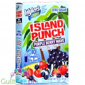 Wyler's Island Punch Purple Berry Wave - saszetki smakowe do wody bez cukru i kcal, smak Owoce Leśne