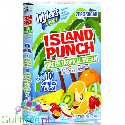 Wyler's Island Punch Green Tropical Dream Singles To Go