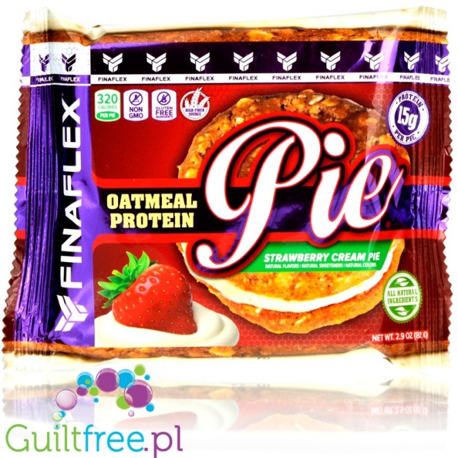 Finaflex Oatmeal Protein Pie Strawberry Cream - owsiane ciacho z proteinowym kremem marshmallow