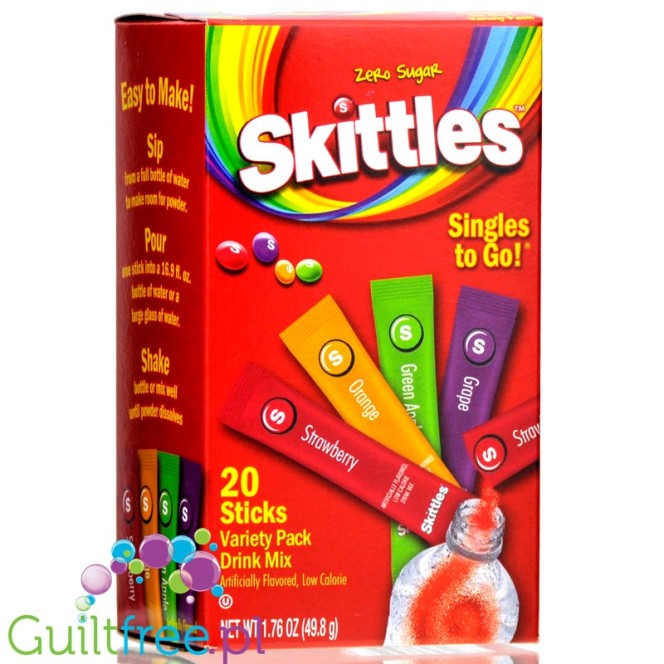 Skittles Singles to Go Powdered Drink Variety Pack 1.76oz (49.8g)
