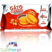GATO Protein 'n' Cream Peanut Caramel  - wegańskie markizy proteinowe z kremem,10g białka, Carmel & Orzechy