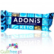 Adonis Keto Vanilla & Coconut - vegan keto nut bar 2g sugar
