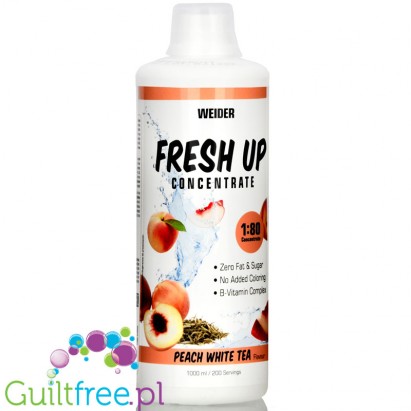 Weider Fresh Up Peach & White Tea 1L, low carb vitamin drink concentrate