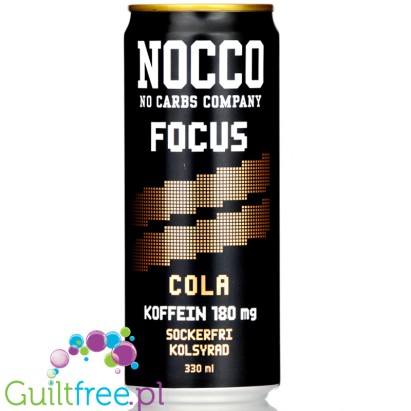 NOCCO Focus Cola, sugar free BCAA drink