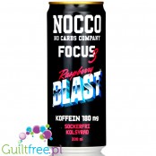 NOCCO BCAA Focus Raspberry Blast - napój energetyczny bez cukru z kofeiną i witaminami B