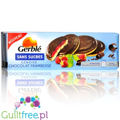 Gerblé Génoise Chocolat Framboise  - strawberry jaffa cakes with no added sugar and no palm oil