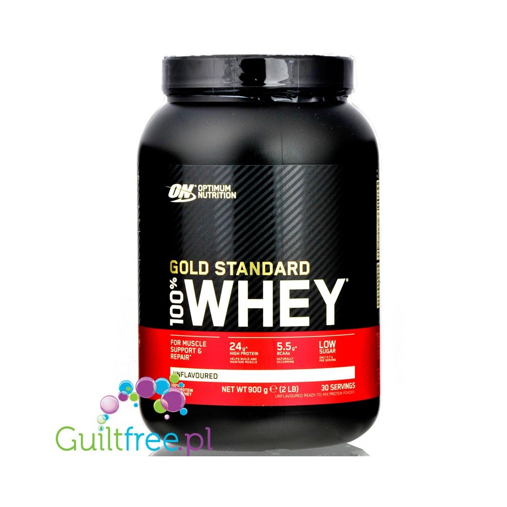 Optimum Nutrition, Whey Gold Standard 100% Unflavored 0,9KG 