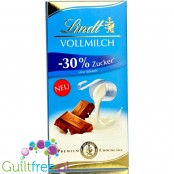 Lindt Vollmilch -30% Zucker - szwajcarska mleczna czekolada 30% mniej cukru, bez słodzików