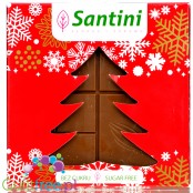 Santini Christmas, ręcznie robiona mleczna świąteczna czekolada bez cukru