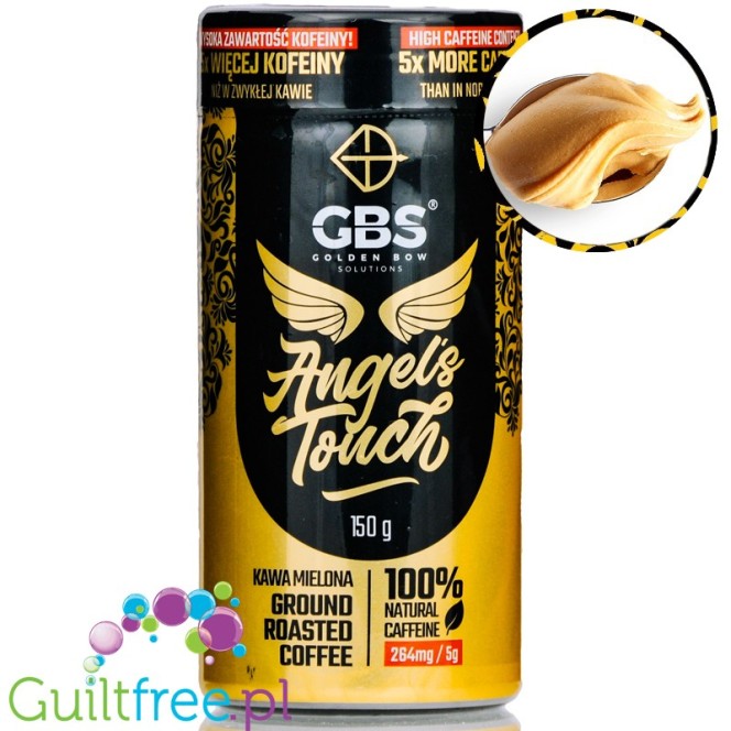 GBS Angel's Touch instant flavored coffee with caffeine boost, Peanut Butter