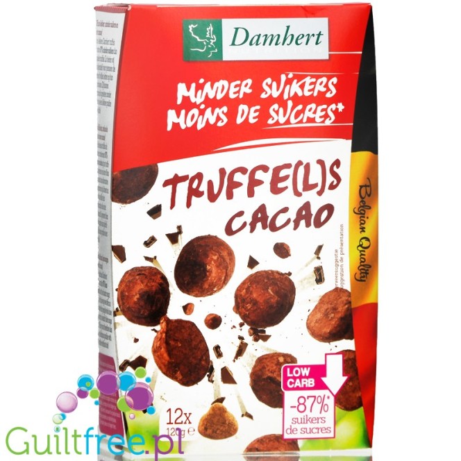 Damhert Truffels Cacao - Belgian chocolate keto truffles -87% carbohydrates