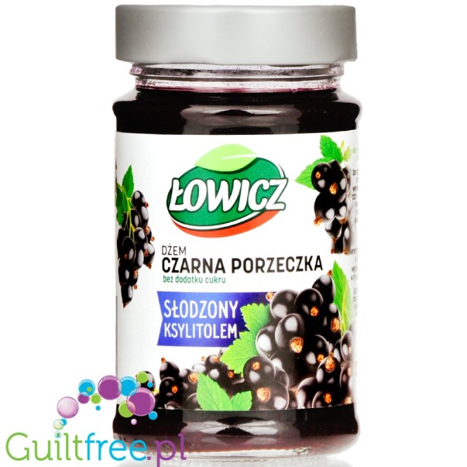Łowicz sugar free blackcurrant spread sweetened with xylitol