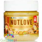 AllNutrition NUTLOVE Choco Hazelnut 200g - krem orzechowo-mleczno-czekoladowy bez cukru z prażonymi orzechami