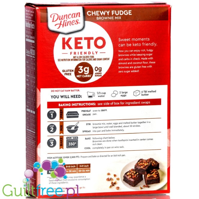 Duncan Hines Keto Friendly Chewy Fudge Brownie Mix