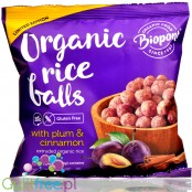 Biopont Plum & Cinnamon Rice Balls - ekspandowane chrupki ryżowe ze śliwkami i cynamonem