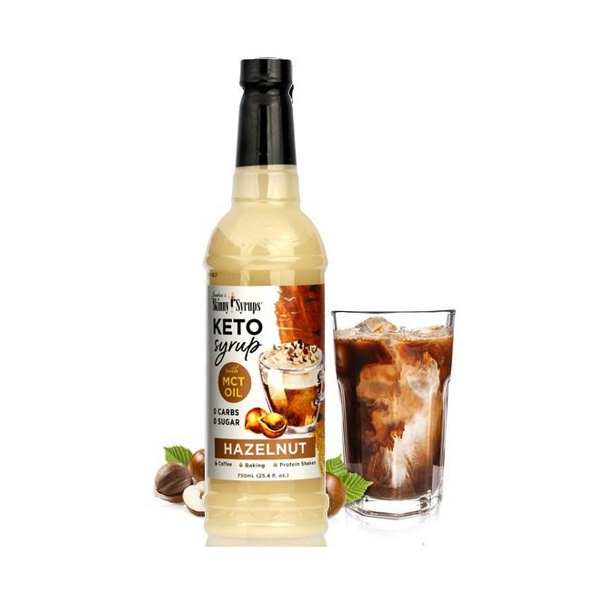 Jordan's Skinny Keto Syrup, Hazelnut - zero kcal syrup with MCT, no sucralose