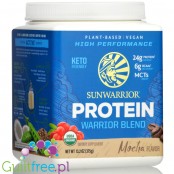 Sunwarrior Protein Warrior Blend 0,375kg, Mocha - wegańska organiczna odżywka białkowa z goji i MCT