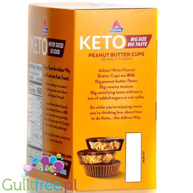 Atkins KETO Peanut Butter Cups box 8pak - keto miseczki z masłem orzechowym