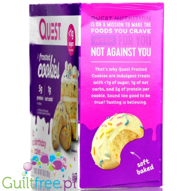 Quest Nutrition Frosted Cookies, Birthday Cake 8 pack