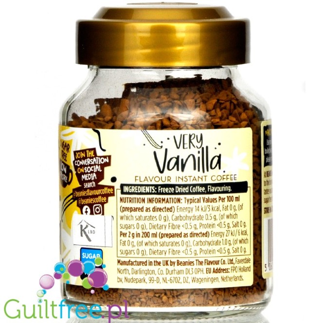 Beanies Very Vanilla - liofilizowana, aromatyzowana kawa instant 2kcal
