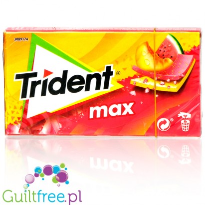 Trident Max Arbuz & Brzoskwinia guma do żucia bez cukru