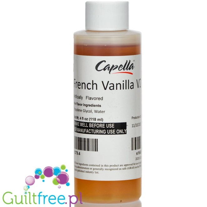 Capella Flavors French Vanilla V2 118ml Flavor Concentrate - Concentrated flavored food without sugar and fatty: vanilla