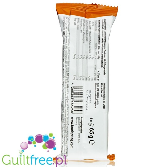 Foodspring Protein Bar Chocolate cover Crunchy Peanut