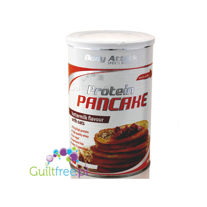 Body Attack Protein Pancake baking mix, buttermilk flavor with oats - protein mix for baking pancakes and waffles with buttermil