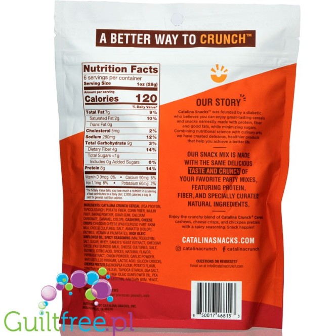 Catalina Crunch Keto Friendly Crunch Mix, Traditional - wegańskie keto snaki z precelkami low carb