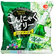 iaFoods Melon Soda Konjac Jelly - Japanese low calorie squeeze-it jelly candy