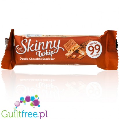 Skinny Whip Double Chocolate - batonik 99kcal, Mleczna Czekolada