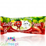 Lolli Popi Strawberry - sugar-free Lollipop with vitamins, sweetened with erythritol and stevia