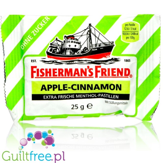 Fisherman's Friends Apple & Cinnamon sugar free powder candies