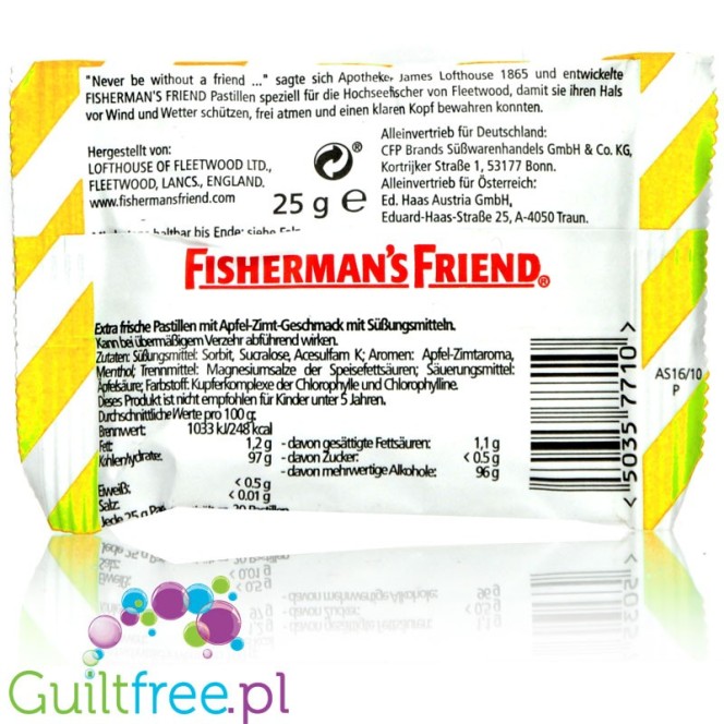 Fisherman's Friends Lemon sugar free powder candies