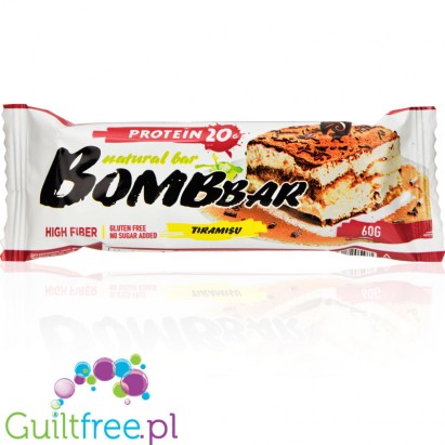 Bombbar Natural Bar Tiramisu - baton proteinowy 20g białka &  187kcal