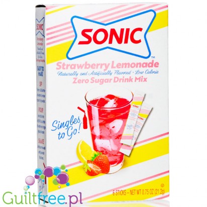 Sonic Zero Sugar Singles to Go Strawberry Lemonade