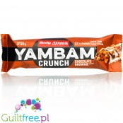 YamBam Crunch Chocolate Brownie - baton białkowy 31% białka, Brownie w Mlecznej Czekoladzie