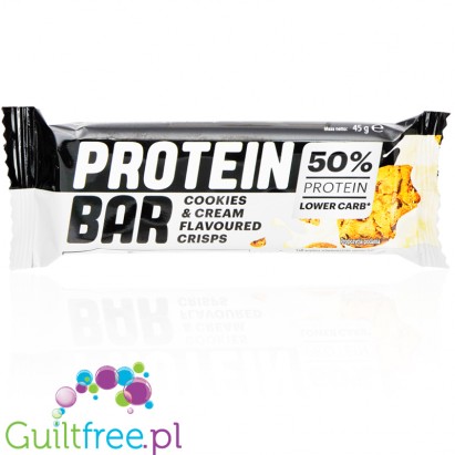 Protein Bar Cookies & Cream Crisps 50% - protein bar 50% protein, 170kcal