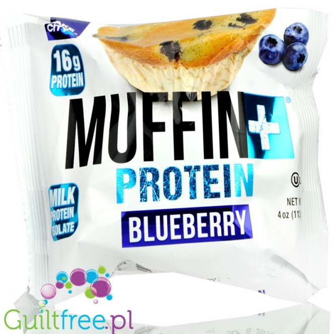 Bake City Protein Muffin Blueberry -  wielki muffin proteinowy 16g białka, z borówkami