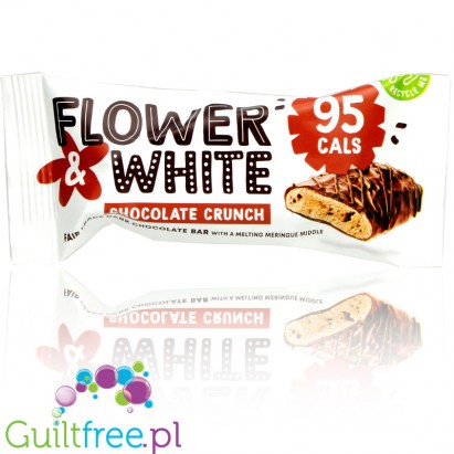 Flower & White Meringue Bar Chocolate Crunch 95kcal