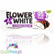 Flower & White Meringue Bar Hazelnut Praline 95kcal - pralinowy batonik marshmallow w mlecznej czekoladzie